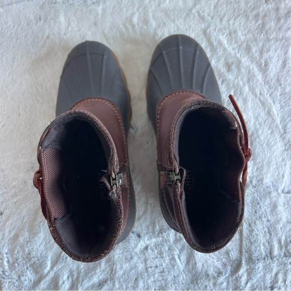 Sperry Duck Brown Leather Boots  Salwater wedge tide Women Size 7 - Picture 5 of 11